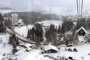 Fichtelberg Schwebebahn, Blick zur Talstation